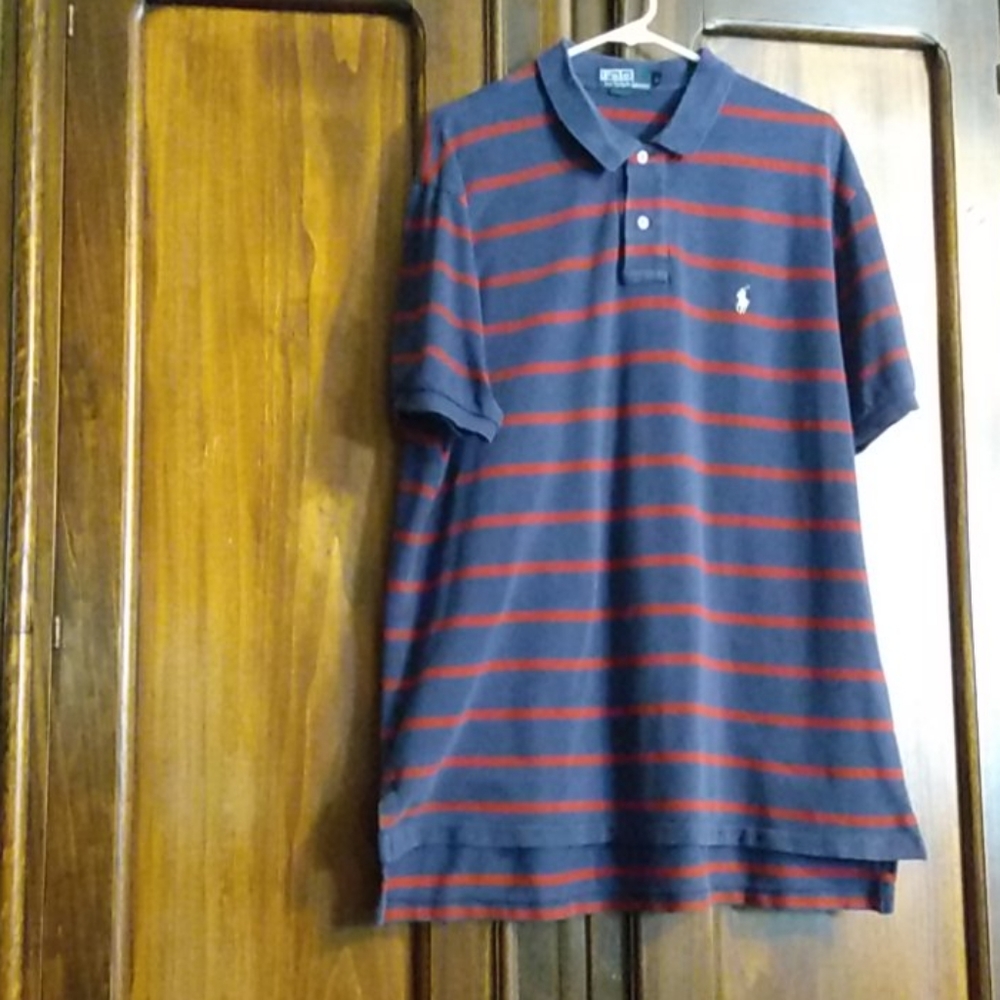 Polo by Ralph Lauren navy and burgundy gold logo